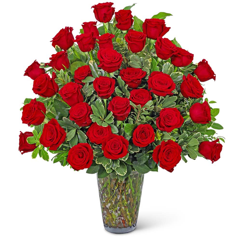 Three Dozen Elegant Red Roses - Anaheim Hills Florist