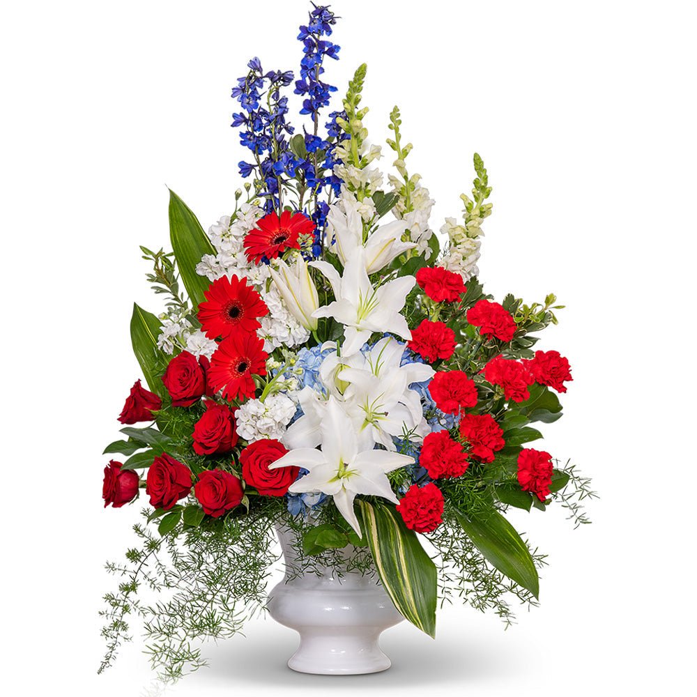 Stars and Stripes Forever Urn - Anaheim Hills Florist