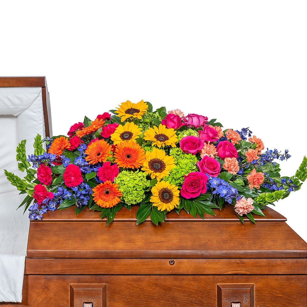 Forever Blooming Bright Casket Spray - Anaheim Hills Florist