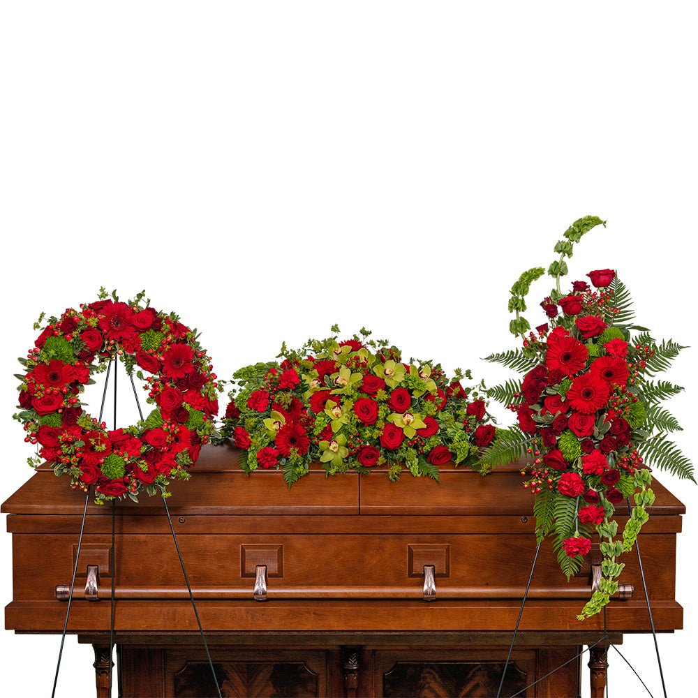 Infinite Love Trio with Wreath - Anaheim Hills Florist