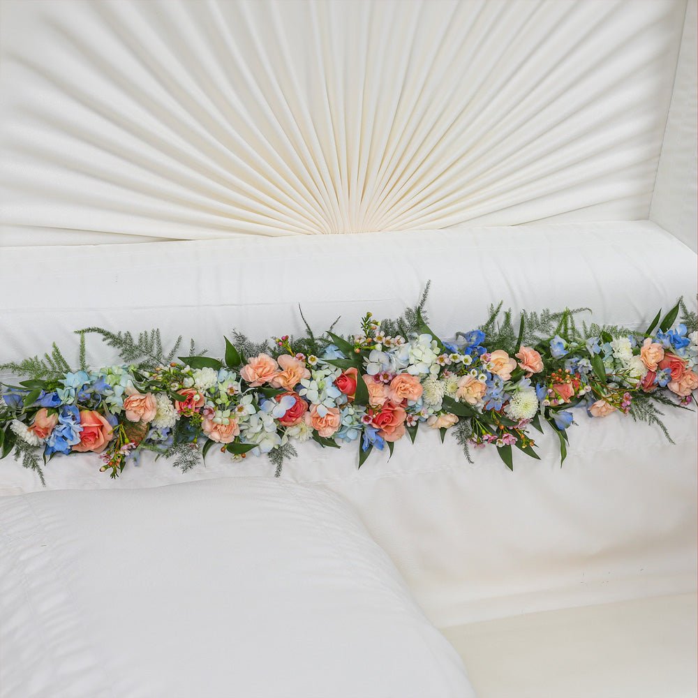 Floral Casket Lid Garland - Anaheim Hills Florist