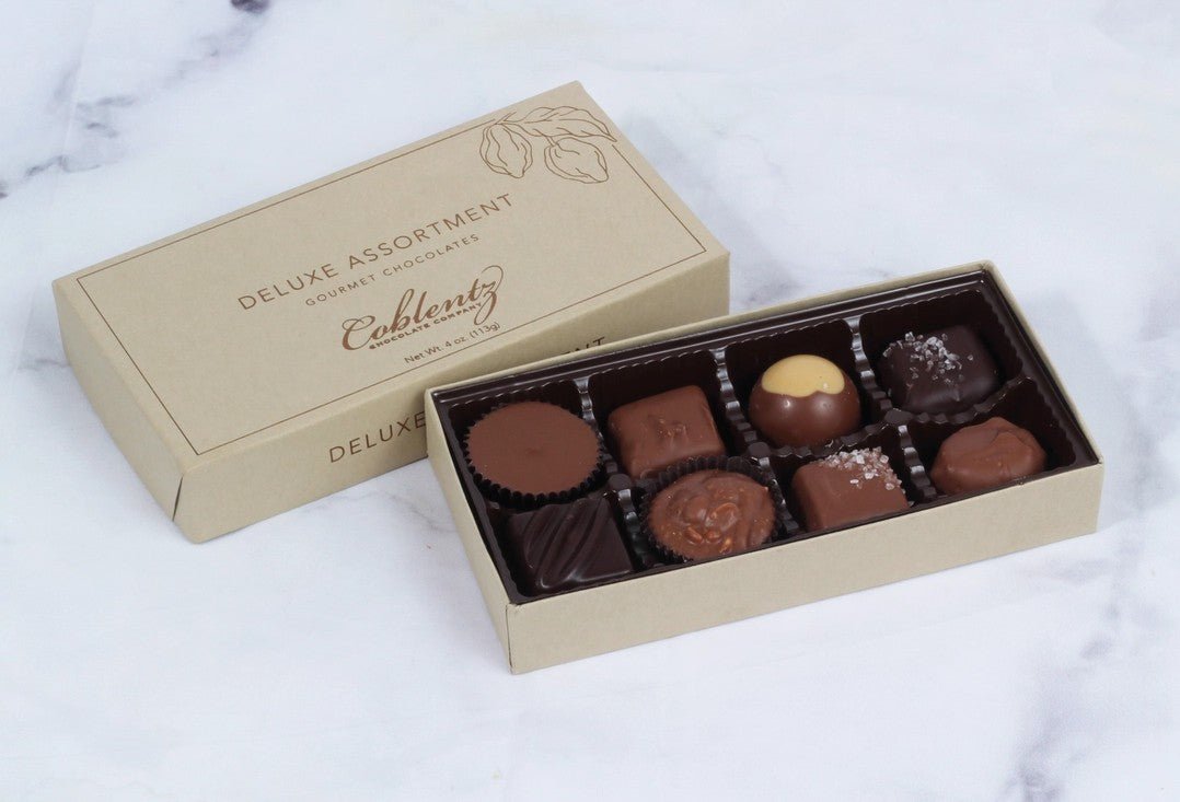 Deluxe Assortment Chocolates Gift Box – Gourmet Truffles & Assorted Chocolates (4oz, 8oz) - Anaheim Hills Florist