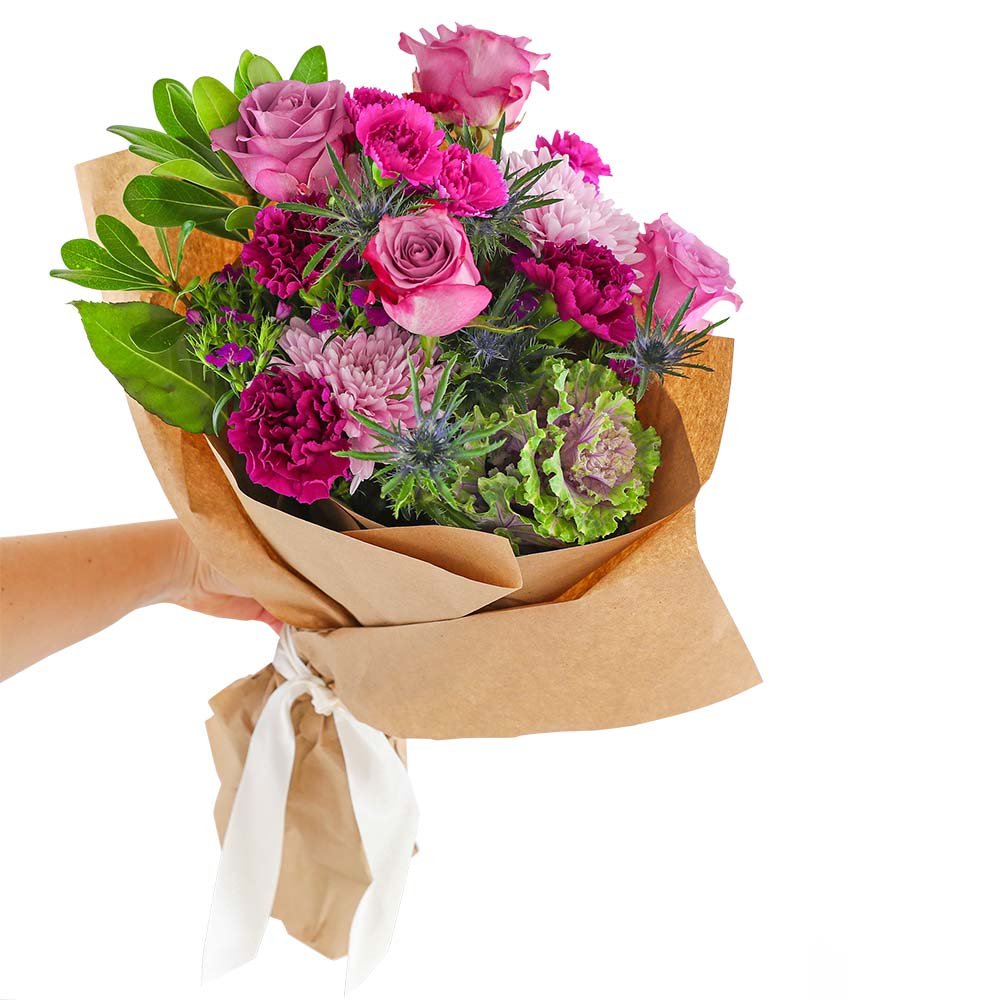 The Amethyst Wrapped Bouquet - Anaheim Hills Florist