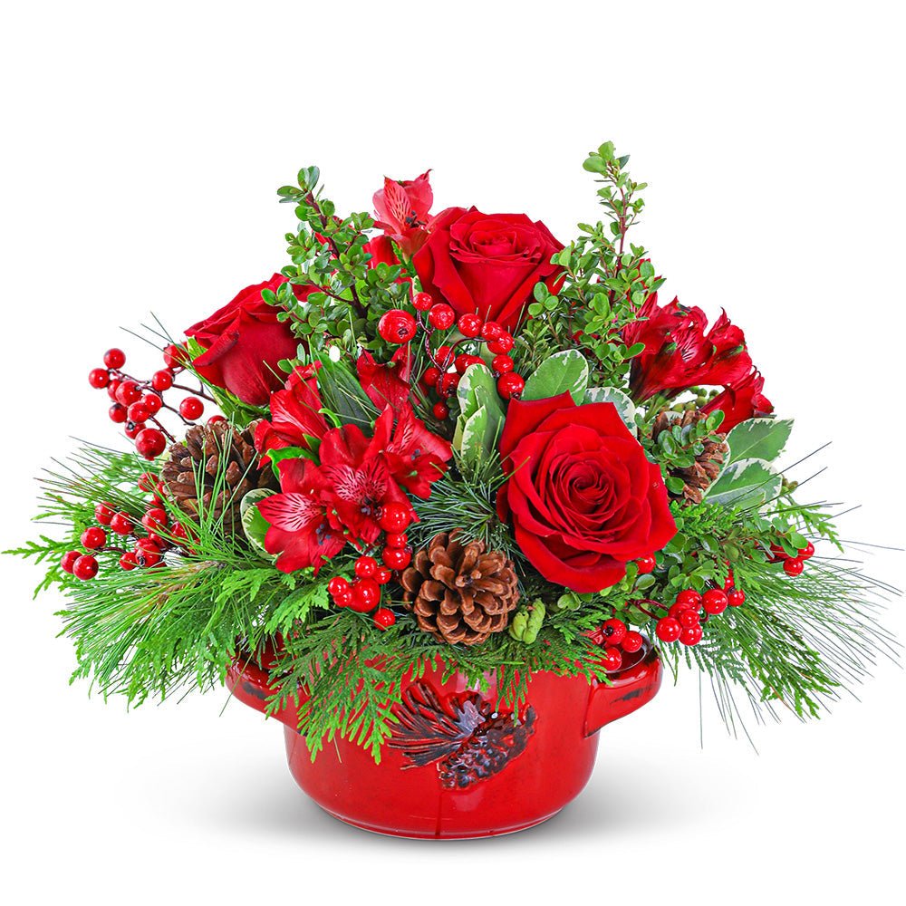 Keepsake Holiday Stoneware Centerpiece - Anaheim Hills Florist