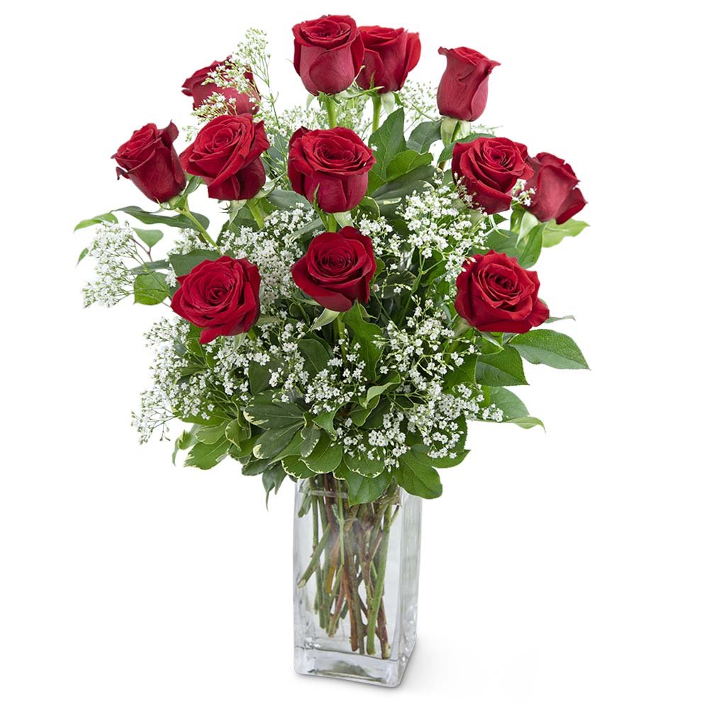 Dozen Roses in a Cloud - Anaheim Hills Florist