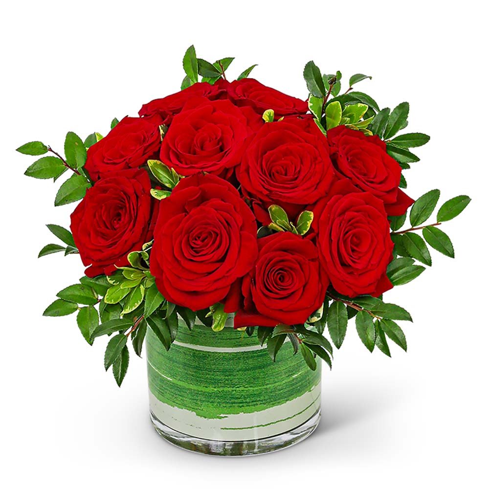 One Dozen Rosy Posy Red Roses - Anaheim Hills Florist