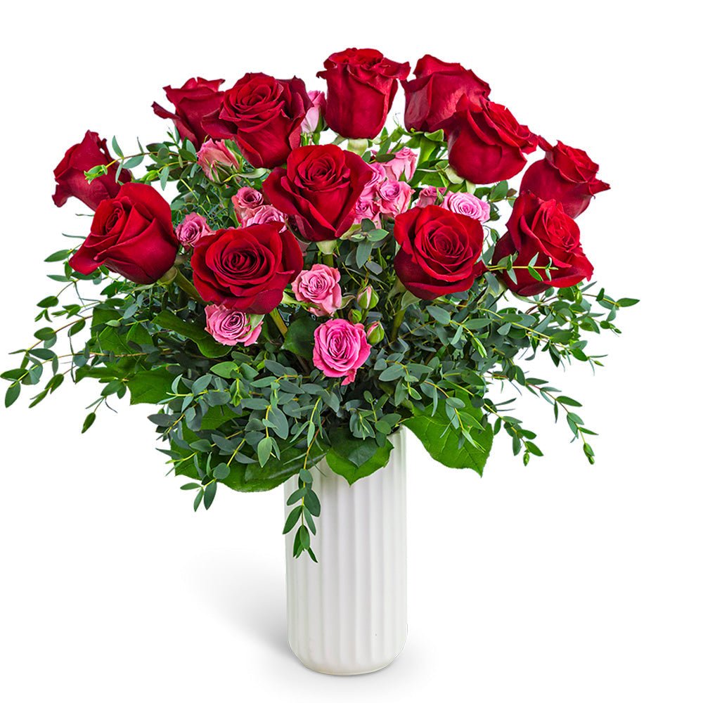 One Dozen Flirty Roses - Anaheim Hills Florist