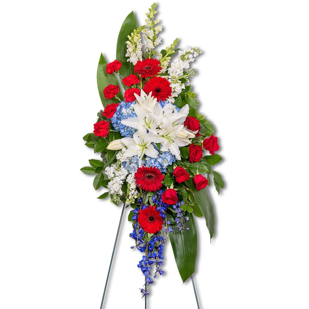 Stars and Stripes Forever Standing Spray - Anaheim Hills Florist