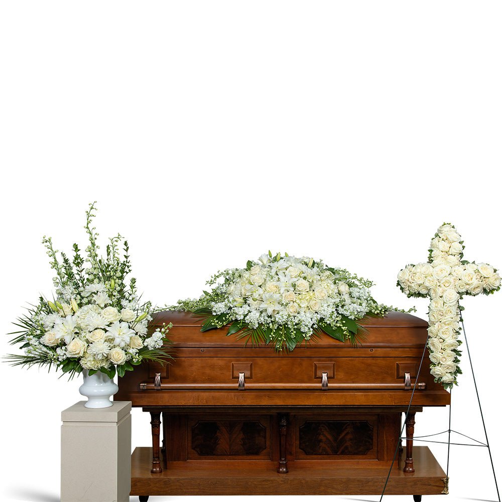 Pure Serenity Grande Trio with Cross - Anaheim Hills Florist
