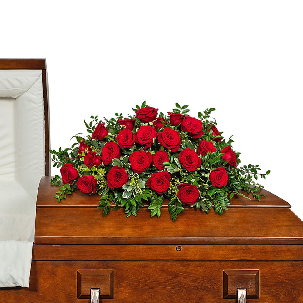 24 Rose Casket Spray - Anaheim Hills Florist