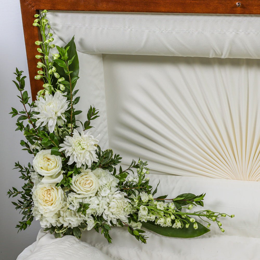 Floral Casket Lid Corner Piece - Anaheim Hills Florist