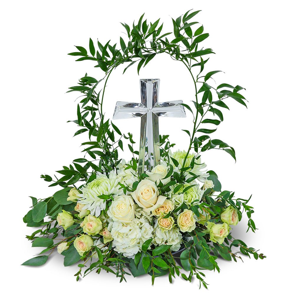 Shelter My Love with Crystal Cross Keepsake - Anaheim Hills Florist