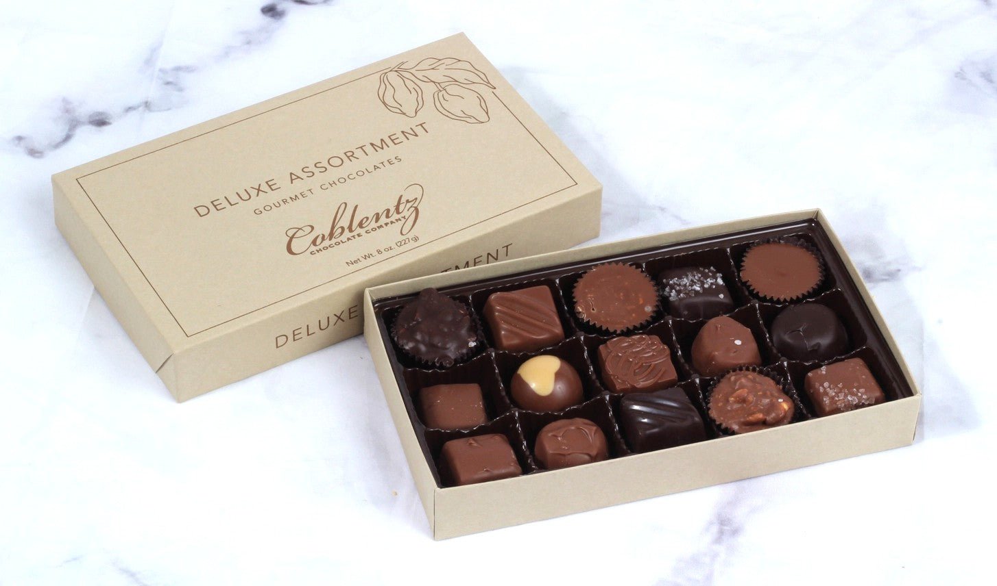 Deluxe Assortment Chocolates Gift Box – Gourmet Truffles & Assorted Chocolates (4oz, 8oz) - Anaheim Hills Florist